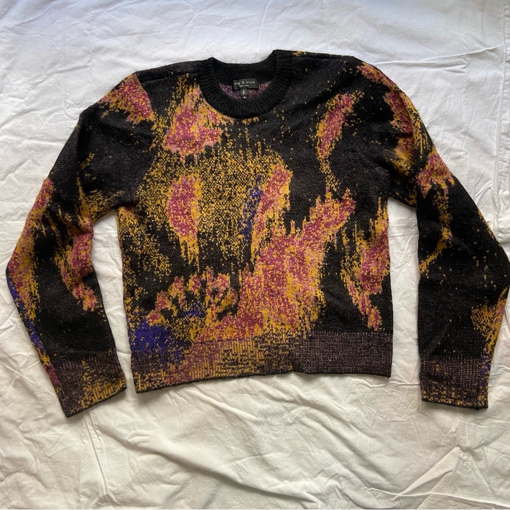 Gorgeous Rag & Bone Sweater metallic holiday black and gold size S/P